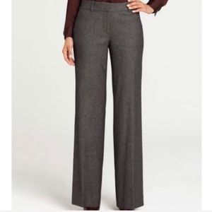 Ann Taylor Signature Tweed Wide Leg Trousers